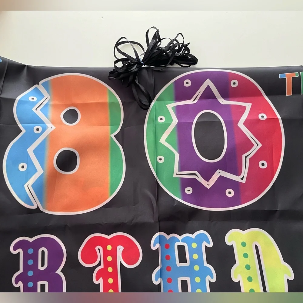 80th XL Birthday Fiesta Mexican Banner Indoor Outdoor Celebration